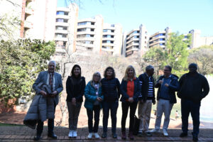 Our team in front of the University of Johannesburg